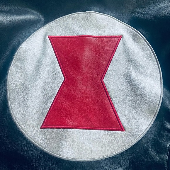 Her Universe Marvel Avengers Moto Black Widow Faux Leather Women’s Sz M Jacket - Picture 3 of 10